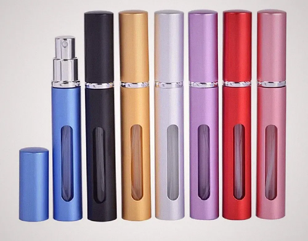 7 Pack 10ml Perfume Atomizer Bottles Refillable Travel Spray Pump Set Leakproof