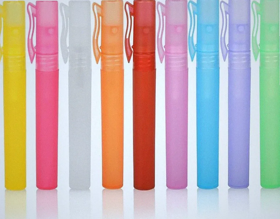 Set of 10 Mini Pen-Shaped Refillable Perfume Spray Bottles - Travel Friendly